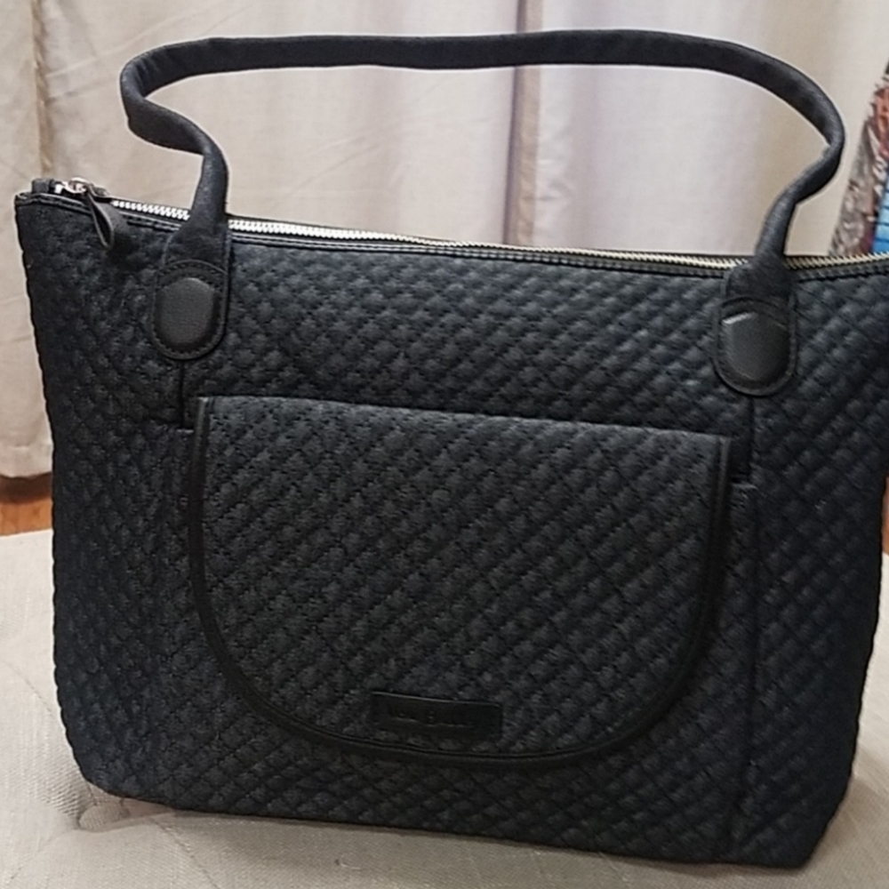 Vera Bradley Carson East West Tote Denim Blue Quilted